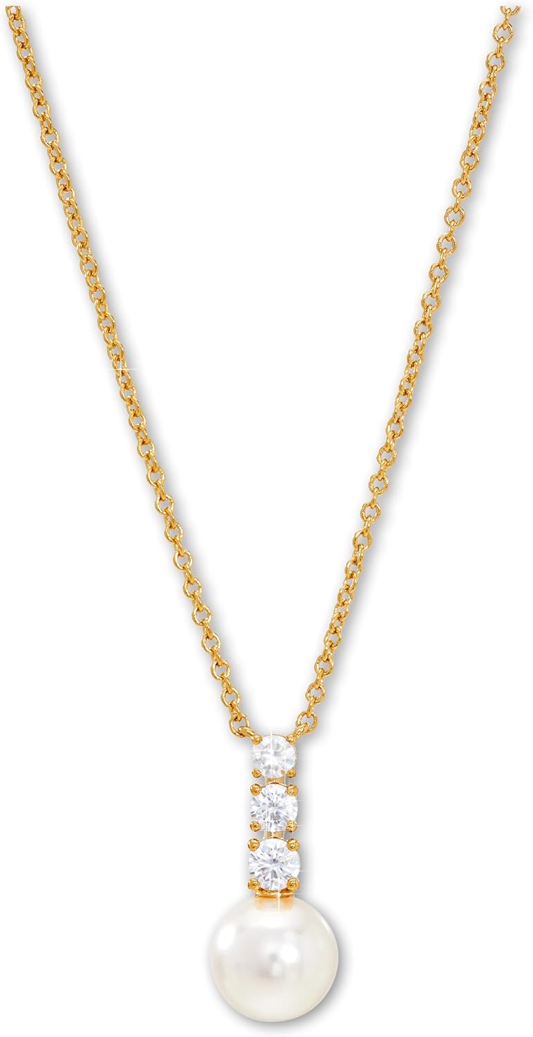 NADRI Pearl Drop Necklace - Necklaces for Women, Pearl Necklace in Gifts for Women With Extender, Small Pearl Necklace in Pearl Jewelry