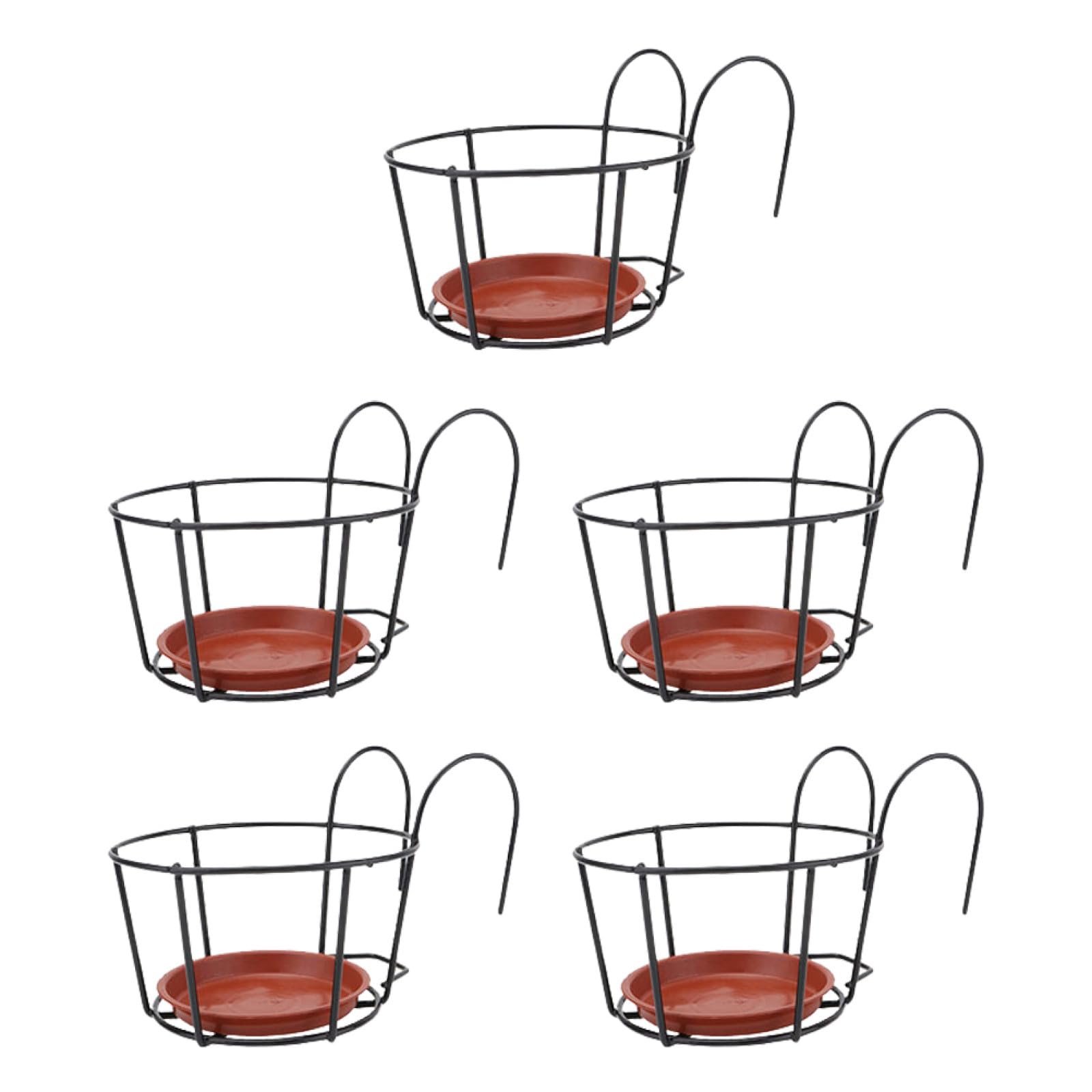 Estantes para macetas colgantes de interior y balcón Artibetter de metal negro