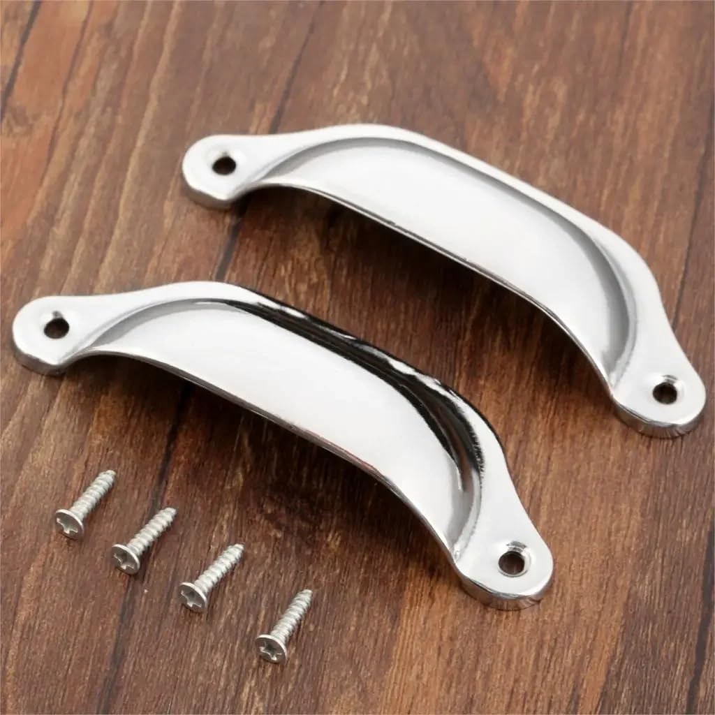 ZHAOXOZ 2Pcs Cabinet Drawer Handles Antique Cupboard Furniture Bedroom Wardrobe Closet Dresser Shell Pull with Screws(Corlor D)