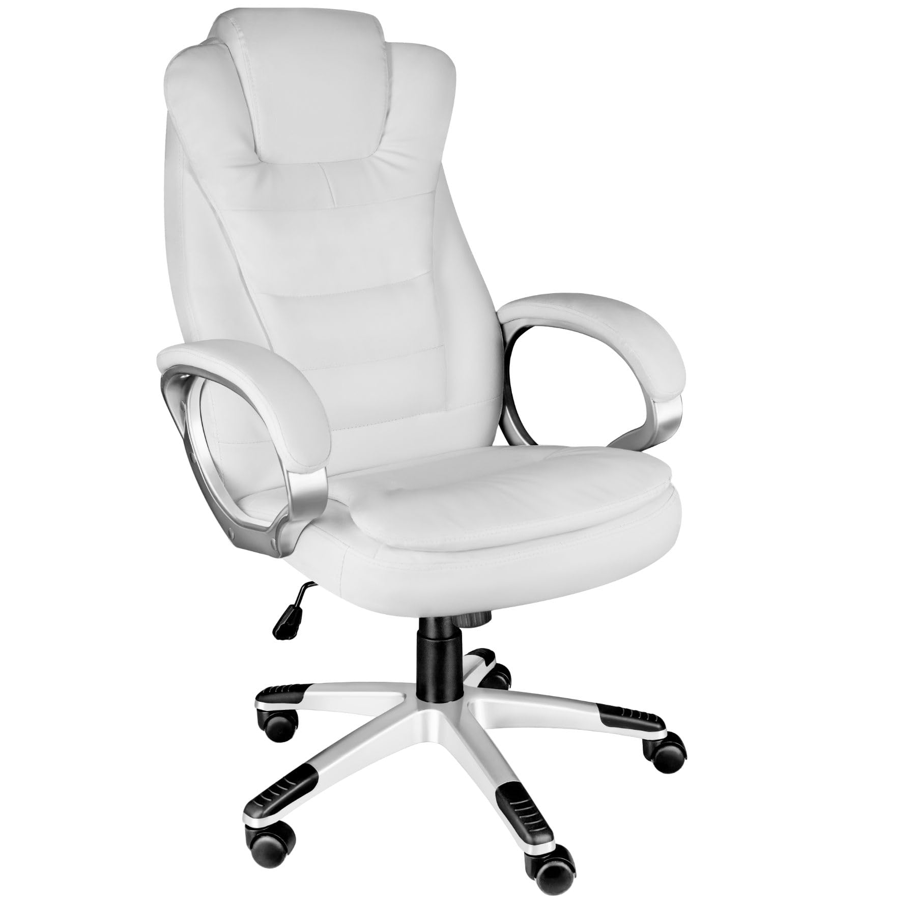 Poltrona Ufficio Ergonomica - Imbottitura Extra Spessa, Poggiatesta, Regolazione Altezza, Nero