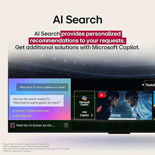 Miniatura 4 de LG Smart TV Class QNED AI 4K QNED82A Series de 75 pulgadas con sonido AI, HDR10, 4K Super Upscaling, modo cineasta, orquesta Wow, Alexa incorporado