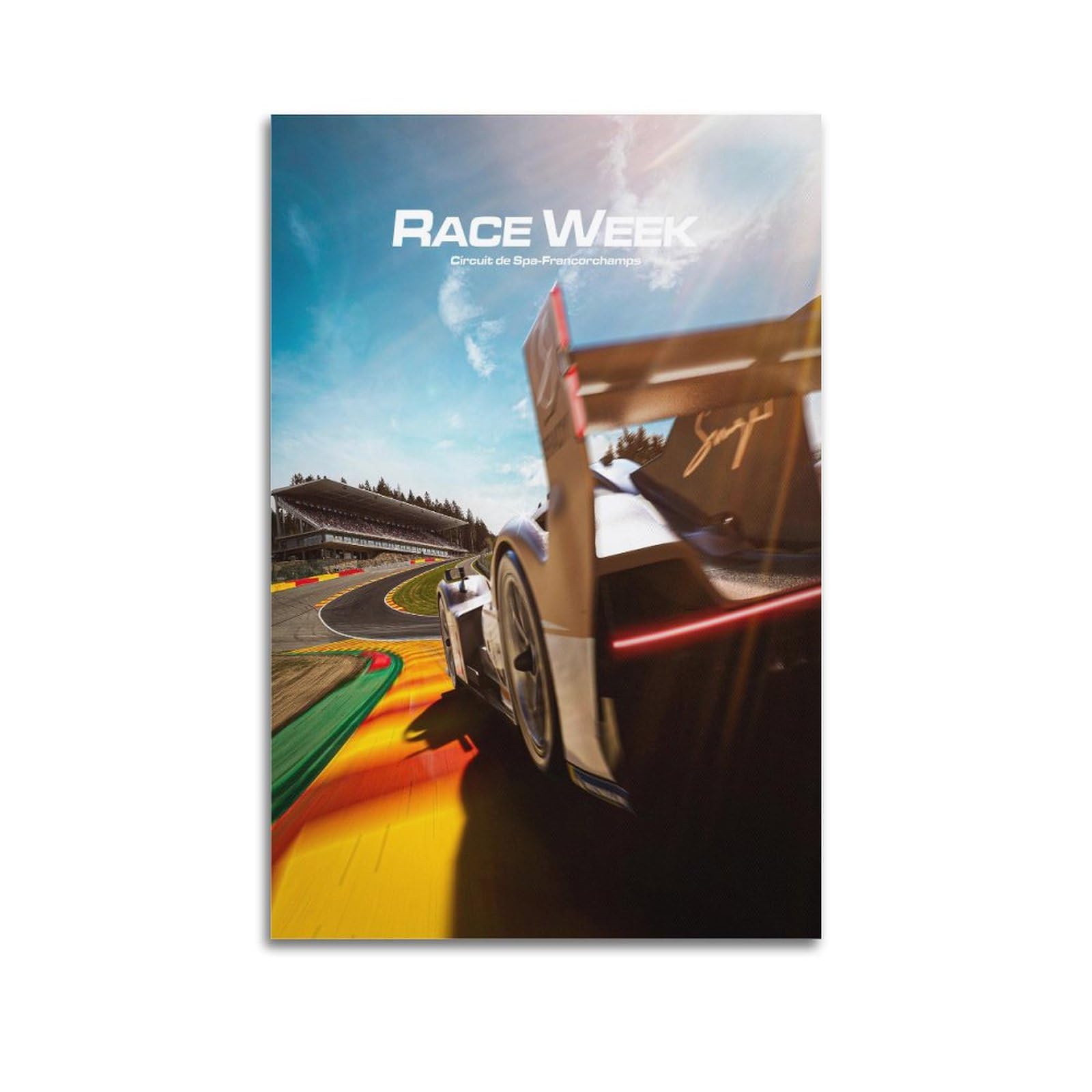 KYTIN France RACE WEEK Circuit De Spa-Francorchamps Poster Decorative Painting Canvas 12x18inch(30x45cm)