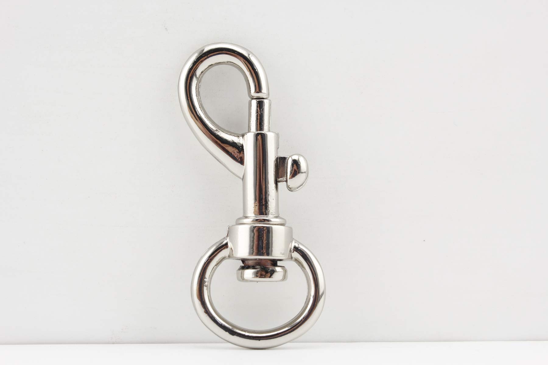 3dancraftit Swivel Snap Hooks Bolt Bar Snaps Clasp Clip Hook Slide Hook zinc alloying 3/4 inch / 19mm (Eye Size) 6 Pieces Nickel T67