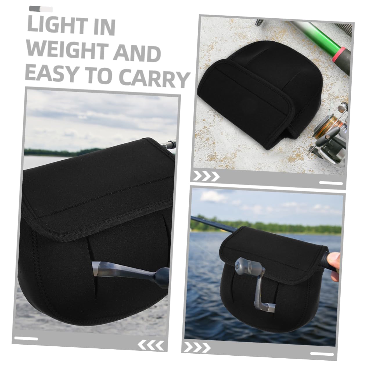 Abaodam Fishing Reel Protection Sleeve Lightweight Neoprene Reel Cover for Easy Storage Durable Scratch Fishing Reel Bag Portable Fishing Gear for and Spinning Reels