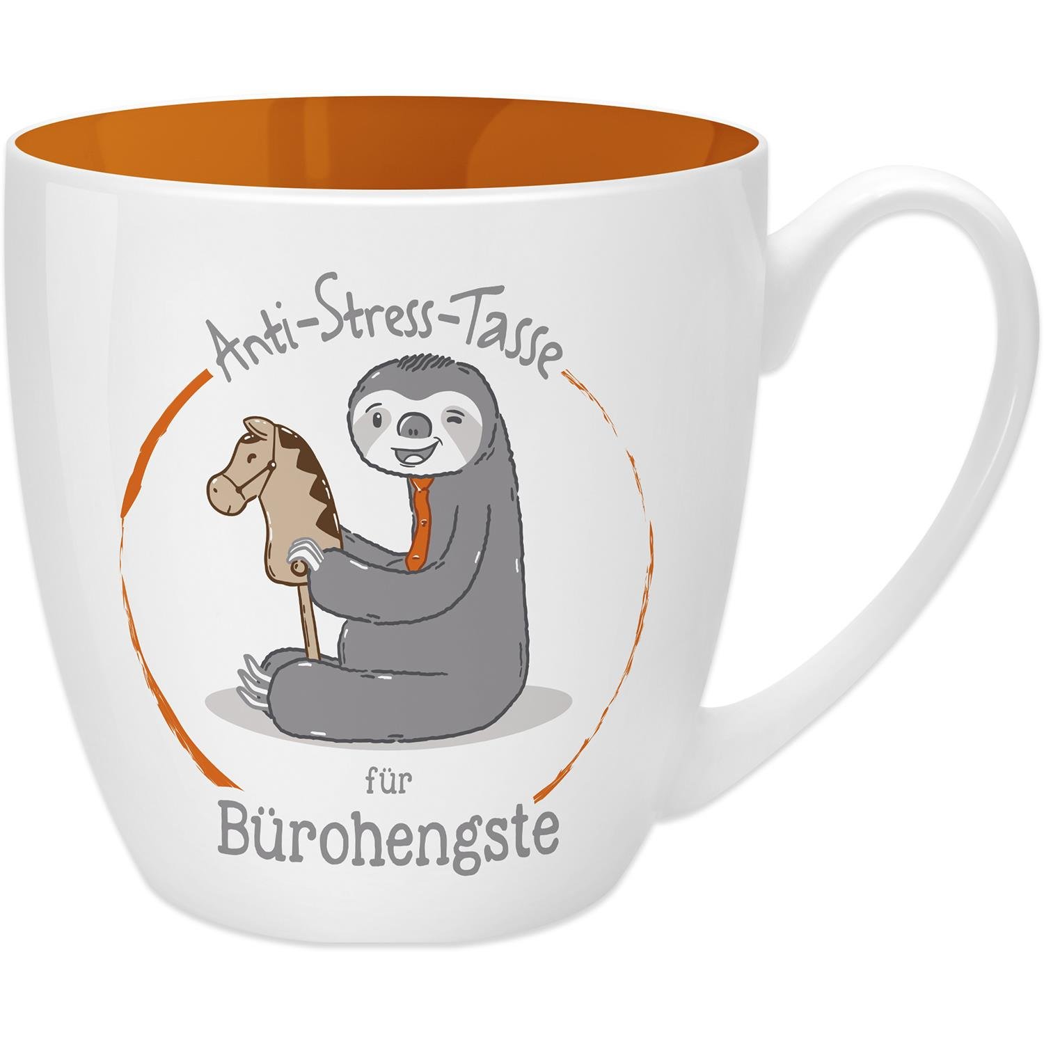 GRUSS & CO Anti-Stress Mug Motif Office Stallion | Mug with Saying 45 cl New Bone China | Gift for Him | 45487