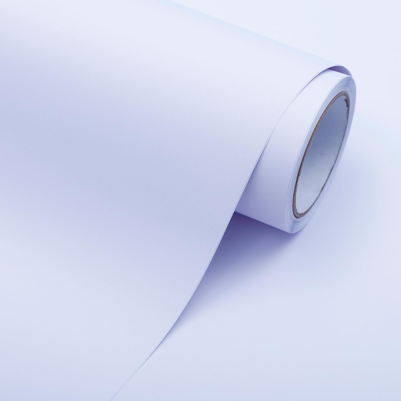 Pahylik Self-Adhesive Wallpaper & Furniture Film, Solid Color, Matte and Thick-Walled, Abrasion-Resistant & Waterproof, Universal for Work Surfaces, Walls & Furniture, White 40 x 500 cm