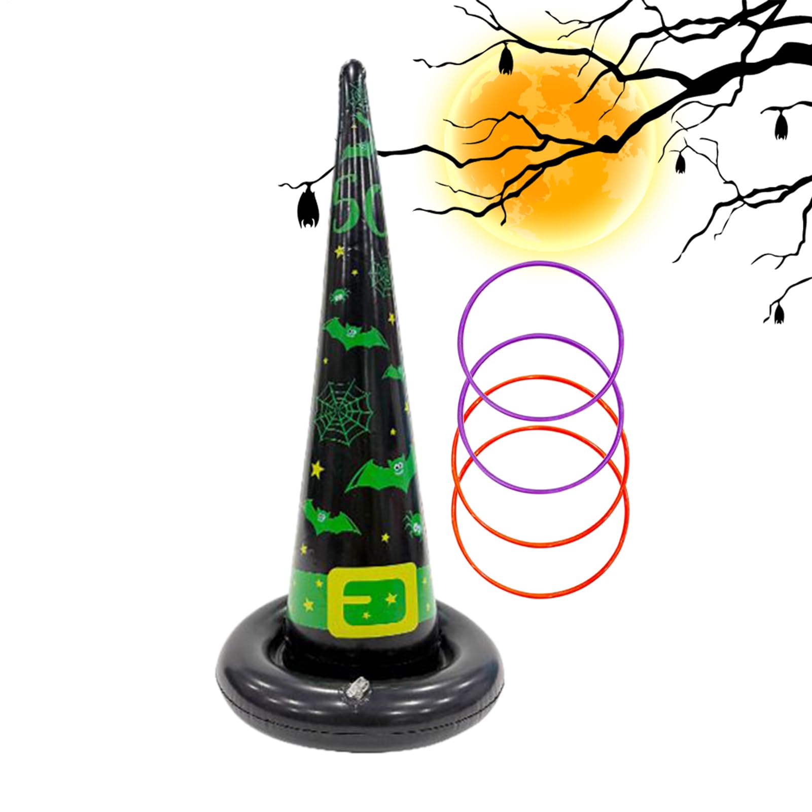 Jeu De Lancer D'Anneaux Halloween pour,avec 4 Anneaux De Lancer Jouets Amusants d'halloween - Jouet De Projection pour Adultes Fête,pour Garçons Filles Adultes Adolescents Famille