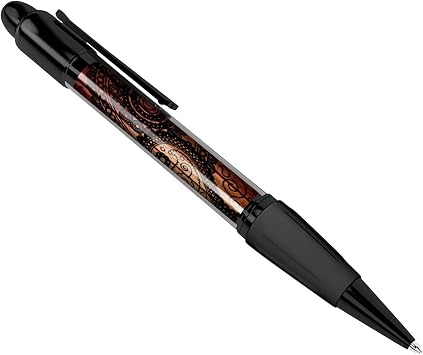 Destination Vinyl Pens Henna Retro Pattern Art Cover Print Black Ballpoint Pen - Student #13081