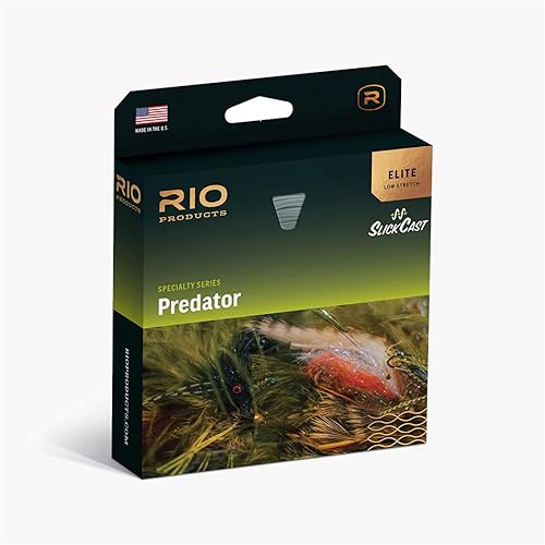 Rio Elite Predator Fly Line, diseñada para lanzar moscas grandes y pesadas, baja elasticidad y rendimiento ultra deslizante, 100 pies