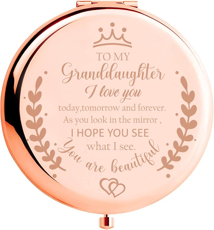 Espelho compacto Soulpetals Granddaughter em metal Rose gold, 1 unidade