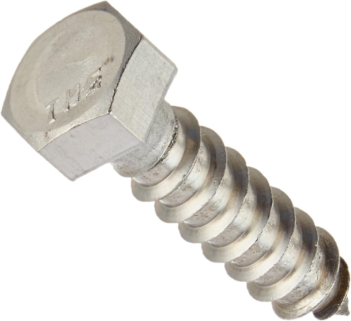 Hillman 832062 3/8 x 1-1/2-Inch Stainless Steel Hex Lag Screws, 25-Pack