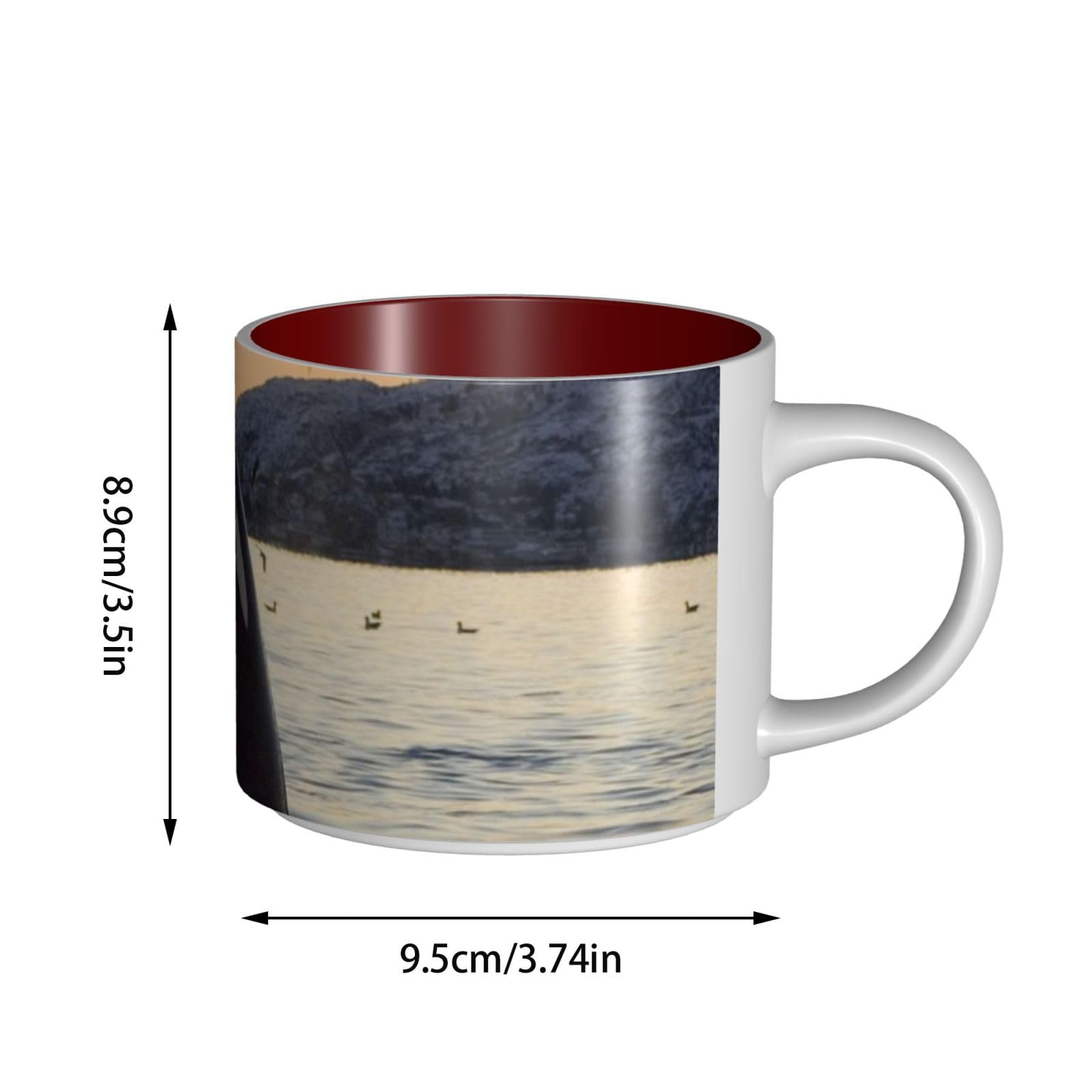 Killer Whale drukowane kubki ceramiczne o dużej pojemności filiżanka do kawy
