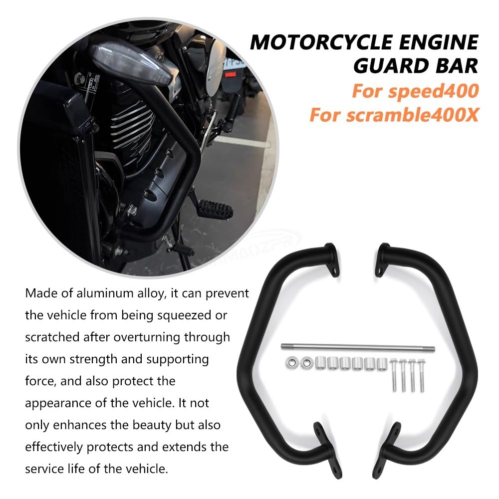 bloków zderzaka Pasuje do Speed ​​400 Scrambler 400X Speed400 2024-2025 rama motocykla zderzak ochronny listwa antykolizyjna Gmoli Motocyklowych