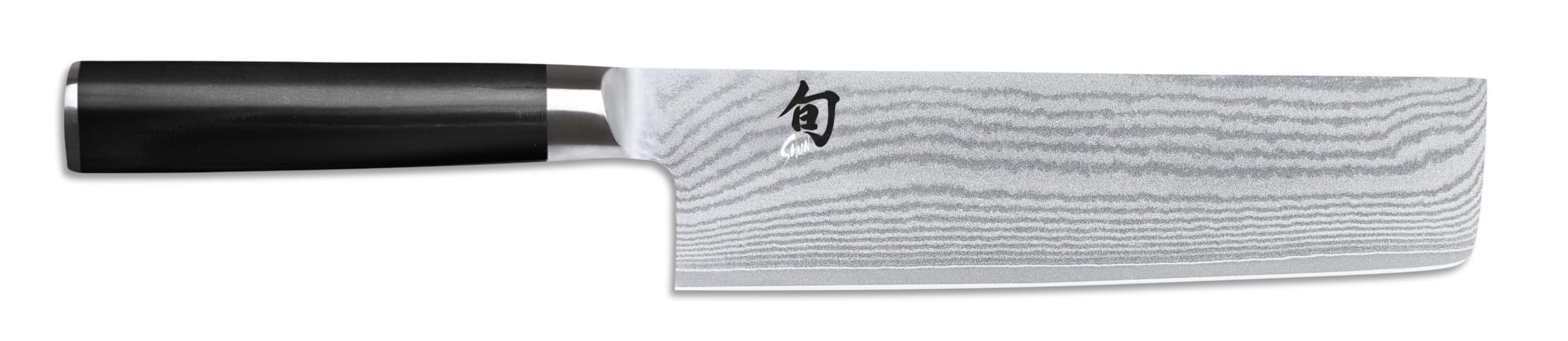 KAI Shun Classic Nakiri 16,5 cm Klingenlänge - Damastmesser 32 Lagen VG MAX Kern - 61 (±1) HRC - Pakkaholzgriff - Made in Japan - japanisches Kochmesser Küchenmesser Universalmesser geschmiedet