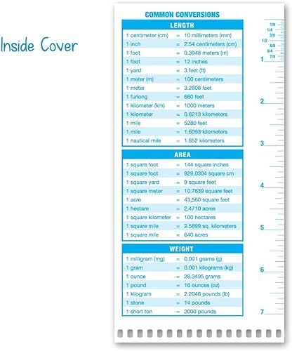 Miniatura 5 de Portage Cuaderno de papel cuadriculado  Bloc de notas de cuadrícula en espiral encuadernado superior, cuaderno de gráficos pequeños, reversible con