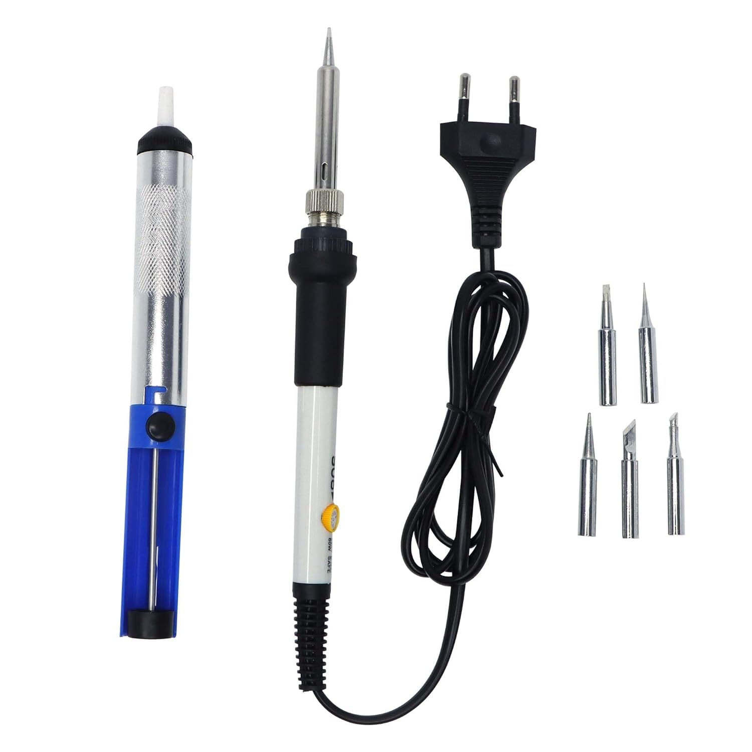 Mass Pro 60W 220V Temperature Adjustable Electric Soldering Iron With Solder Sucker Desoldering Pump, Fast Heating Iron for Rework Station with Extra 5 Iron Bits (B0CR96Y1ZG) Amazon Price History, Amazon Price Tracker
