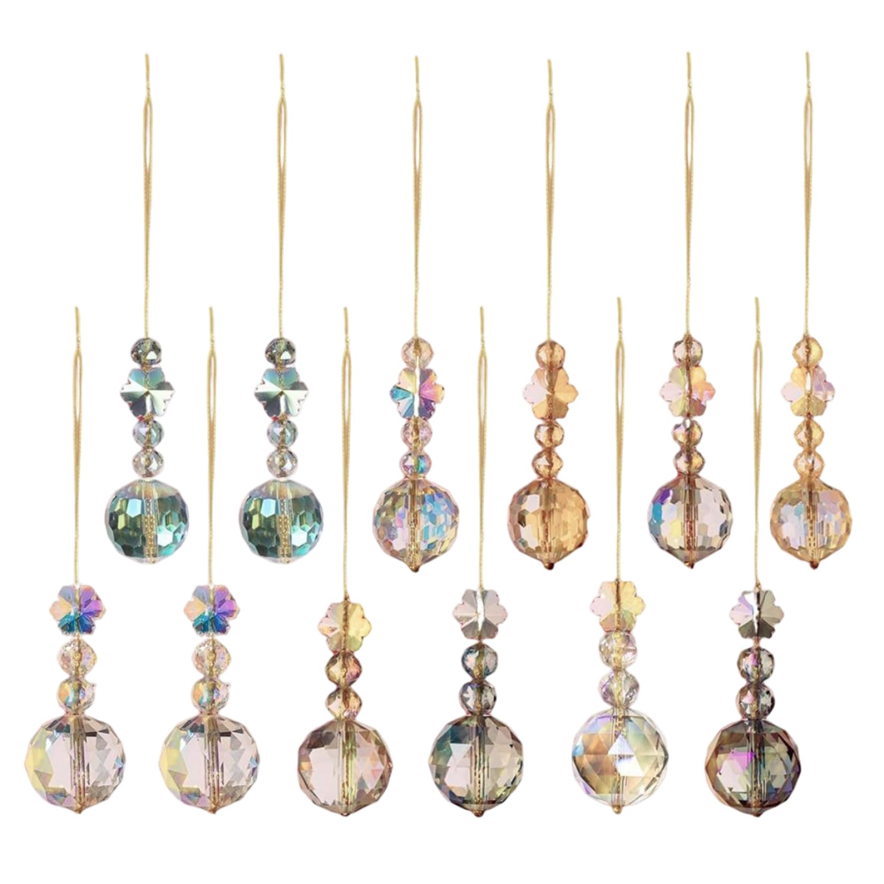Décorations d'arbres de Noël transparentes suspensions prism ball pour fête
