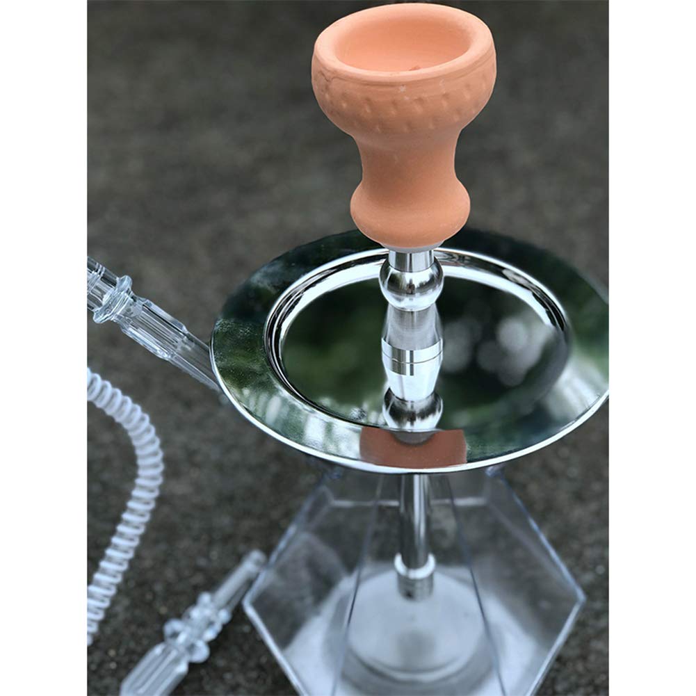 Narghilè Set Narghilè Grande Doppio Pipa, Set Narghilè Acrilico Trasparente Portatile, con Shisha LED Telecomando, 2 Tubi, per Case, Bar, Club, Feste, All'aperto, Hotel, Case