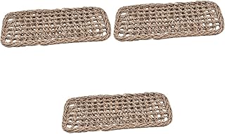 3pcs Terrarium Hammock Reptile Lounger Reptile Tank Accessories Woven Hammock for Reptile Lizard Tank Crawling Crab Toy Lizard mat Vietnamese Water Grass Rope Climbing mat to Weave