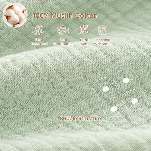 Image of david's kids 2 Pack Hooded Baby Towels, Large 32 inchx32 inch, 6 Layer 100% Muslin Cotton Highly Absorbent Boy Girl Bath Towel for Newborn, Infant, Toddler, Ultra Soft and Breathable Baby Essentials, Animals