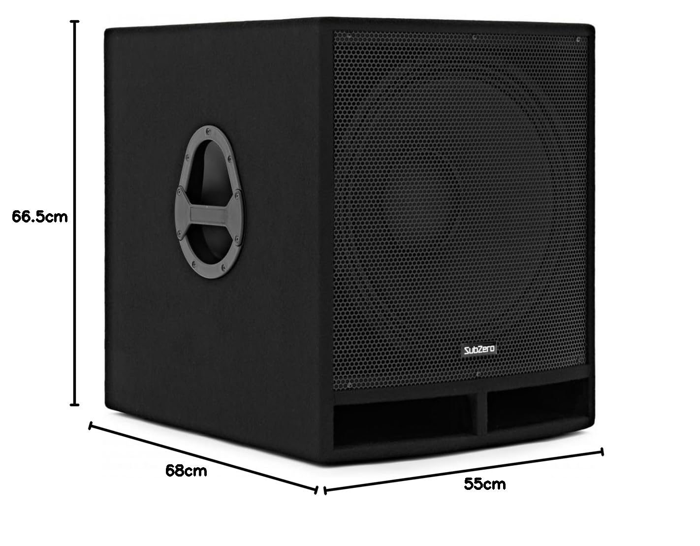 SubZero C18SA Subwoofer PA alimentato 1400WActive da 18 pollici | Amplificazione Classe D di Alta Qualità per un Volume Impressionante Senza Distorsione, Woofer 18 Pollici, 1400W