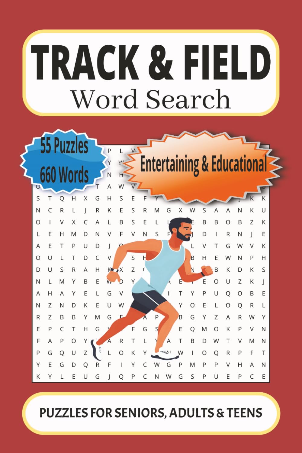 Track & Field Word Search: 55 Word searches puzzles about the sport of athletics | 6X9 inches, 110 pages, 660 words | The Perfect Entertaining & Educational Gift for running enthusiasts