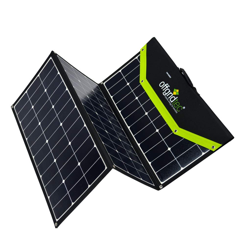 Offgridtec FSP-2 195W pannello solare ultra pieghevole con struttura di supporto integrata senza regolatore di carica. Ideale per campeggio, viaggio, barca e caravan