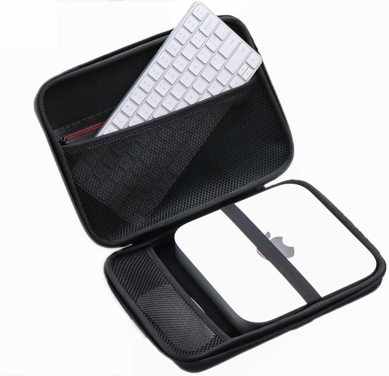 Hard Case Compatible with Apple Mac Mini M2/M1 Desktop Computer, Electronics Organizer Fits for Apple Magic Keyboard MLA22LL/A + Mouse Bluetooth and Accessories