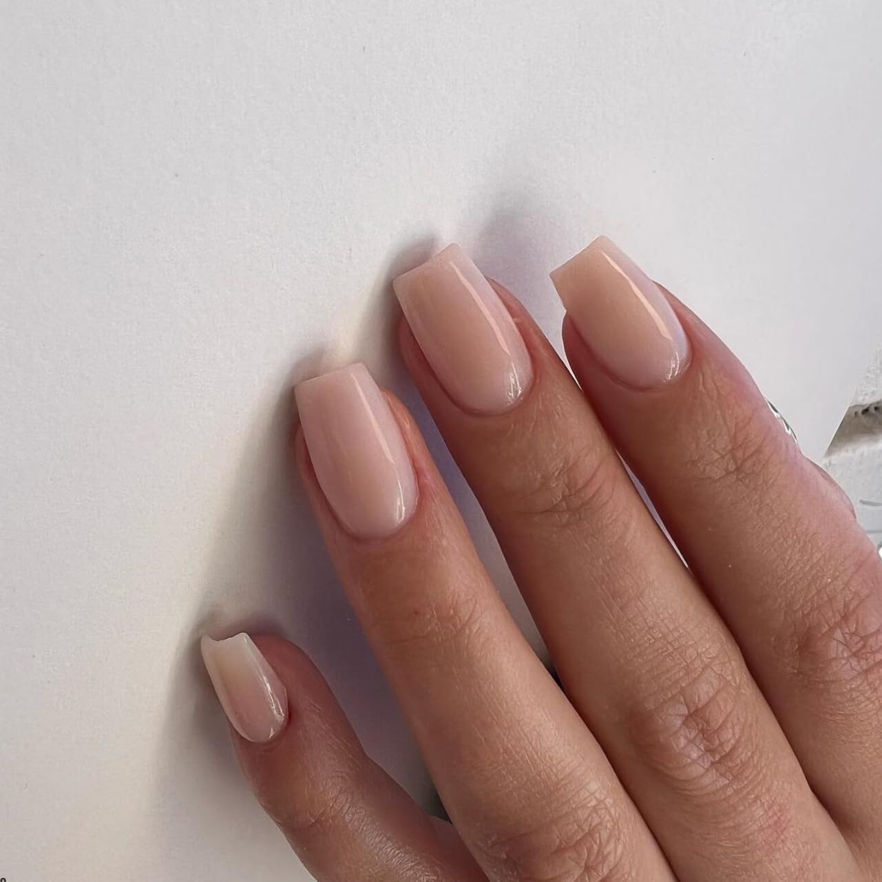 SXVME Nude False Nails Short Medium Square - Image 2