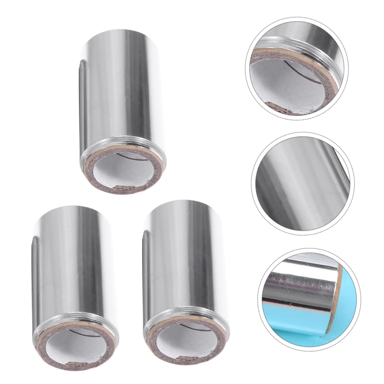 FRCOLOR 3 Rolls Silver Hair Foil for Highlighting Hair Dye Manicure Tool Foil Roll