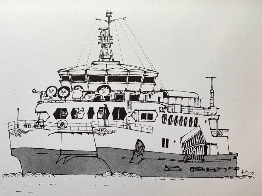 Amazon.co.jp: □柳原良平『シーパレス 瀬戸内海汽船』 A4サイズ