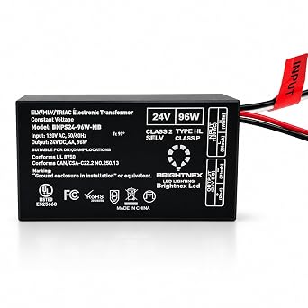 LA LED Lighting Smallest 24V 96W Dimmable Transformer UL, cUL, FCC Class 2, Class P TRIAC/ELV/MLV Ultra Compact Constant Voltage Power Supply 100-277V AC