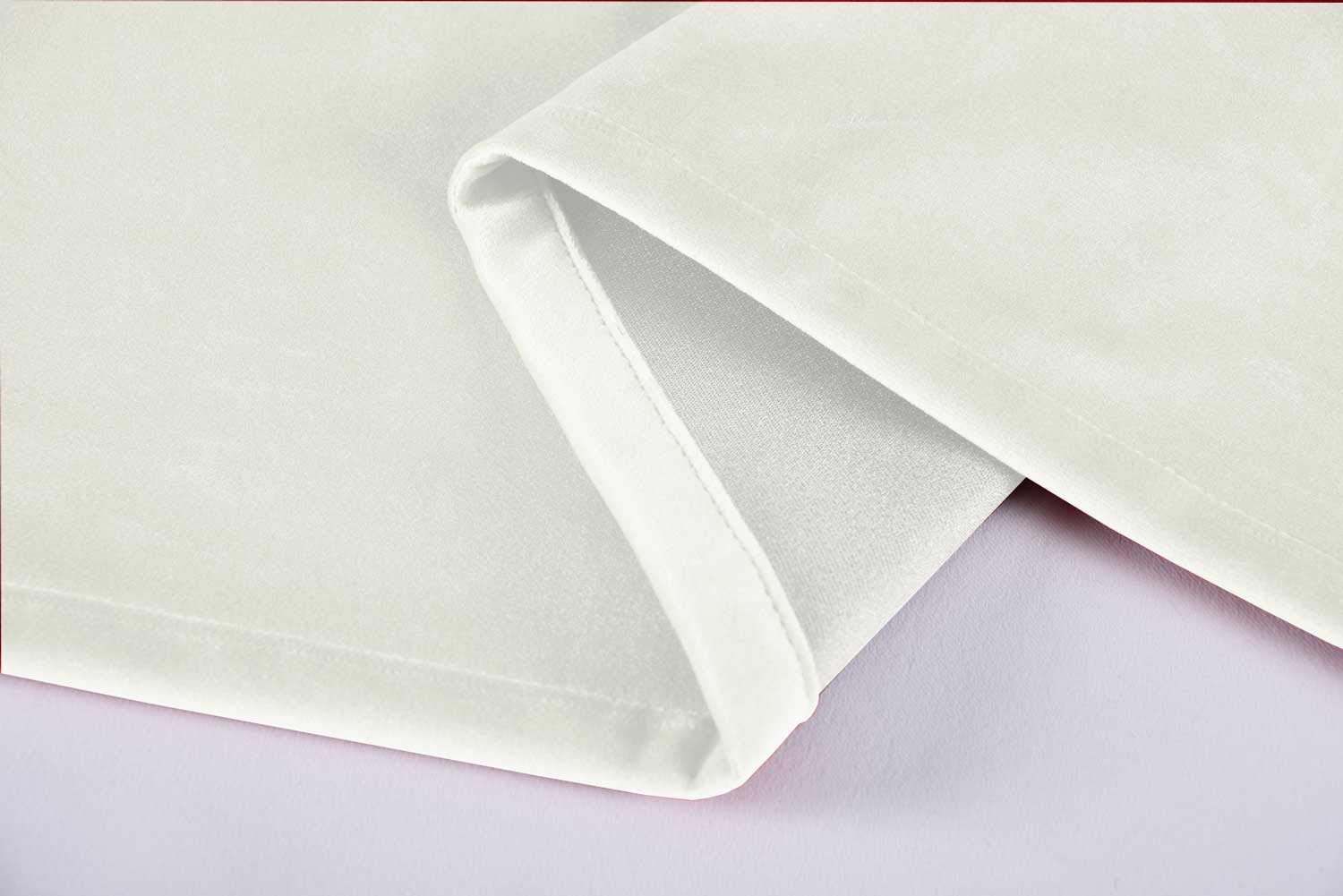 Gardinenbox Verdunkelung Vorhang »Milano« Samt Blickdicht Schlaufenband Tunneldurchzug Blackout Bügelband kürzbar Creme 2 Stück HxB 280x135 cm, 20357