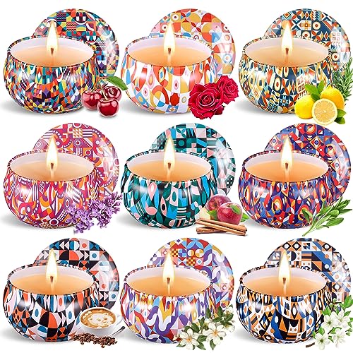 Purpledi Candele Profumate, Candele Confezione da 9 Candele...