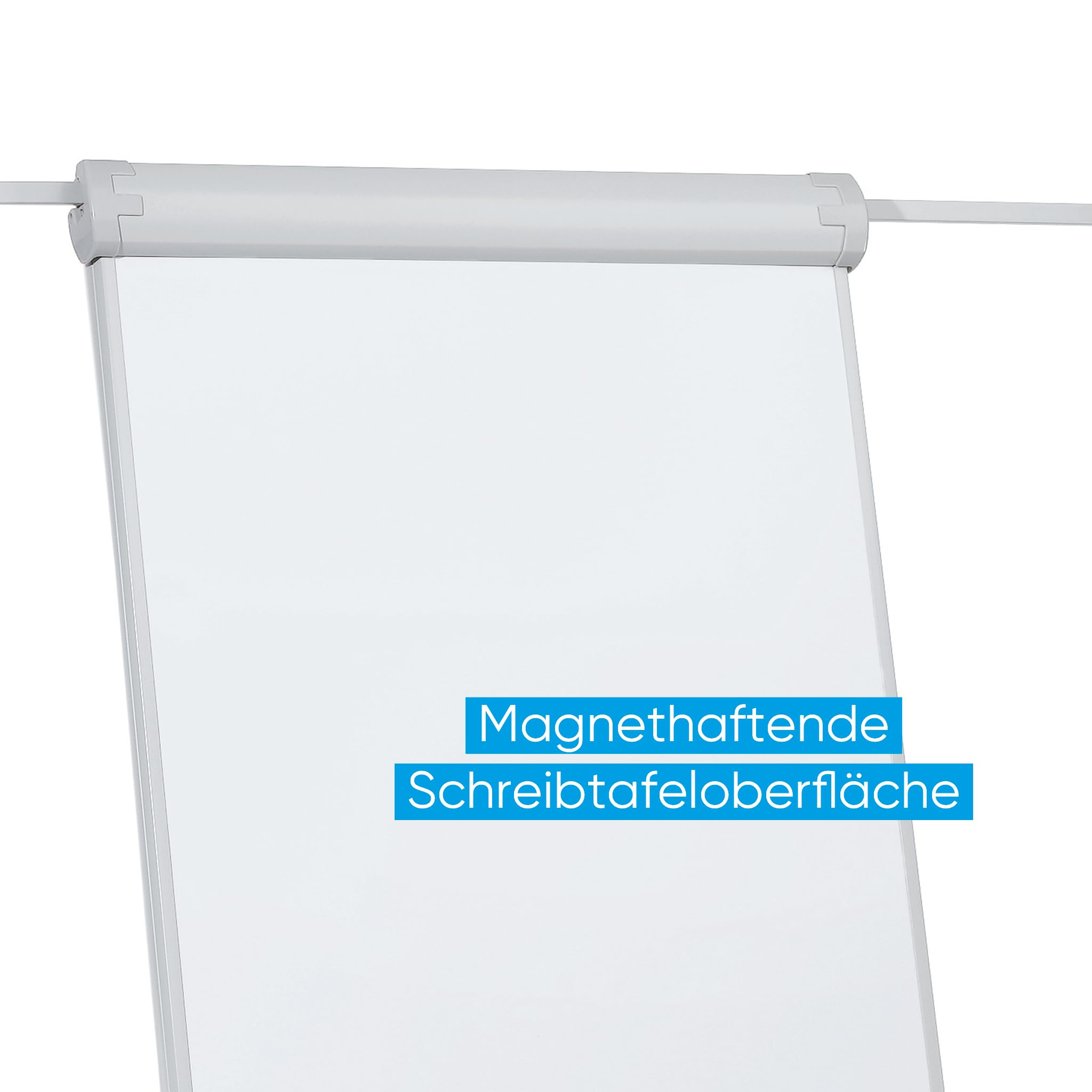 FRANKEN Flipchart, Beschreibbar, Magnetisch, Mit Seitenarmen, Dreibeinstativ, 67 x 95 cm, Höhenverstellbar, inkl. Papierhalterung und Stifteablage, PRO Deluxe Standard, FC84