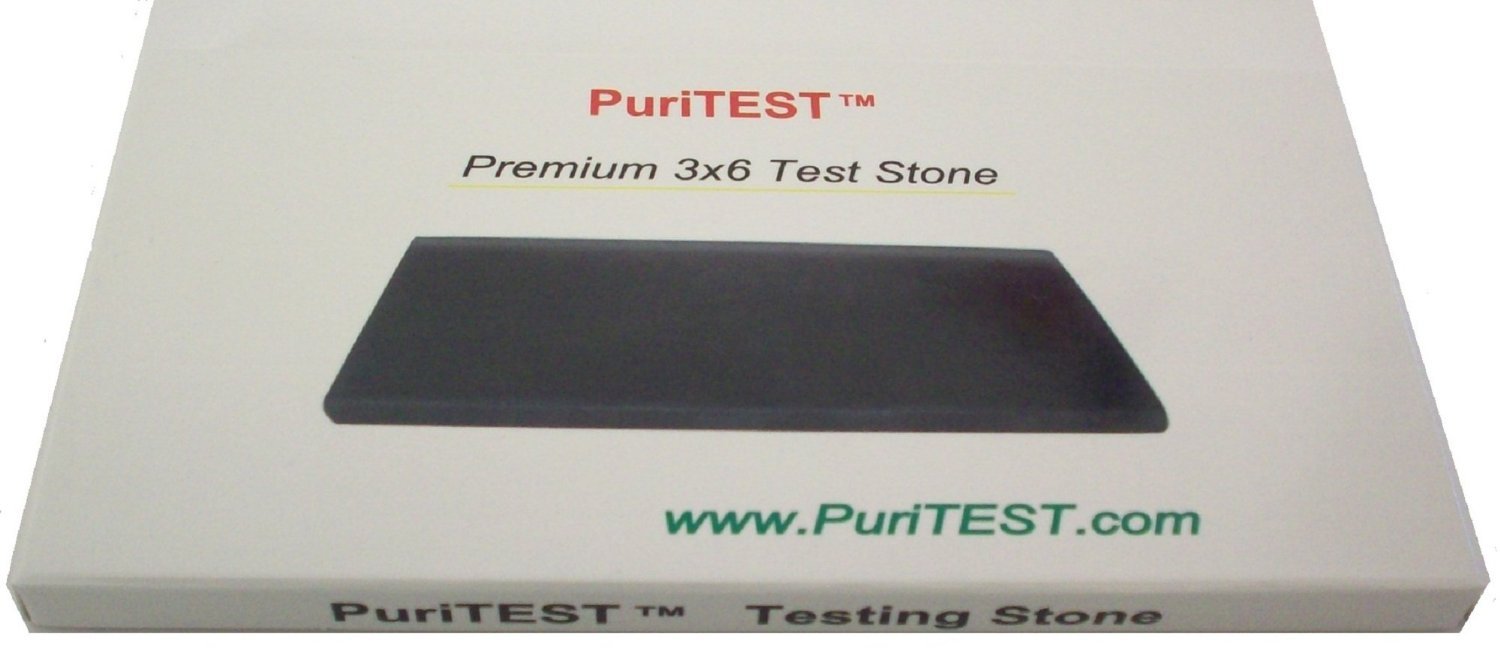 Pro-Quality Gold Test Stone- 6x3 inch Large Test Stone with Professional Rubber Backing