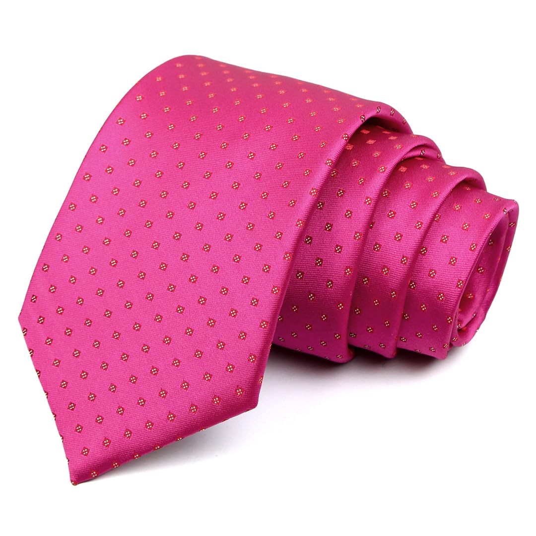 peluche Spot On Pink Colored Microfiber Necktie For Men-picture-39
