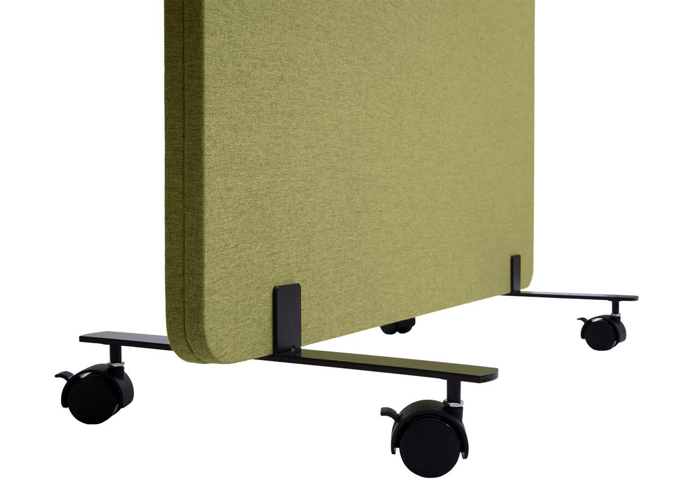 Akustyczna ścianka działowa HWC-G77, ochrona prywatności biura, ścianka działowa, podwójna ścianka, zwijana tkanina/tkanina - 147 x 80 cm, zielona