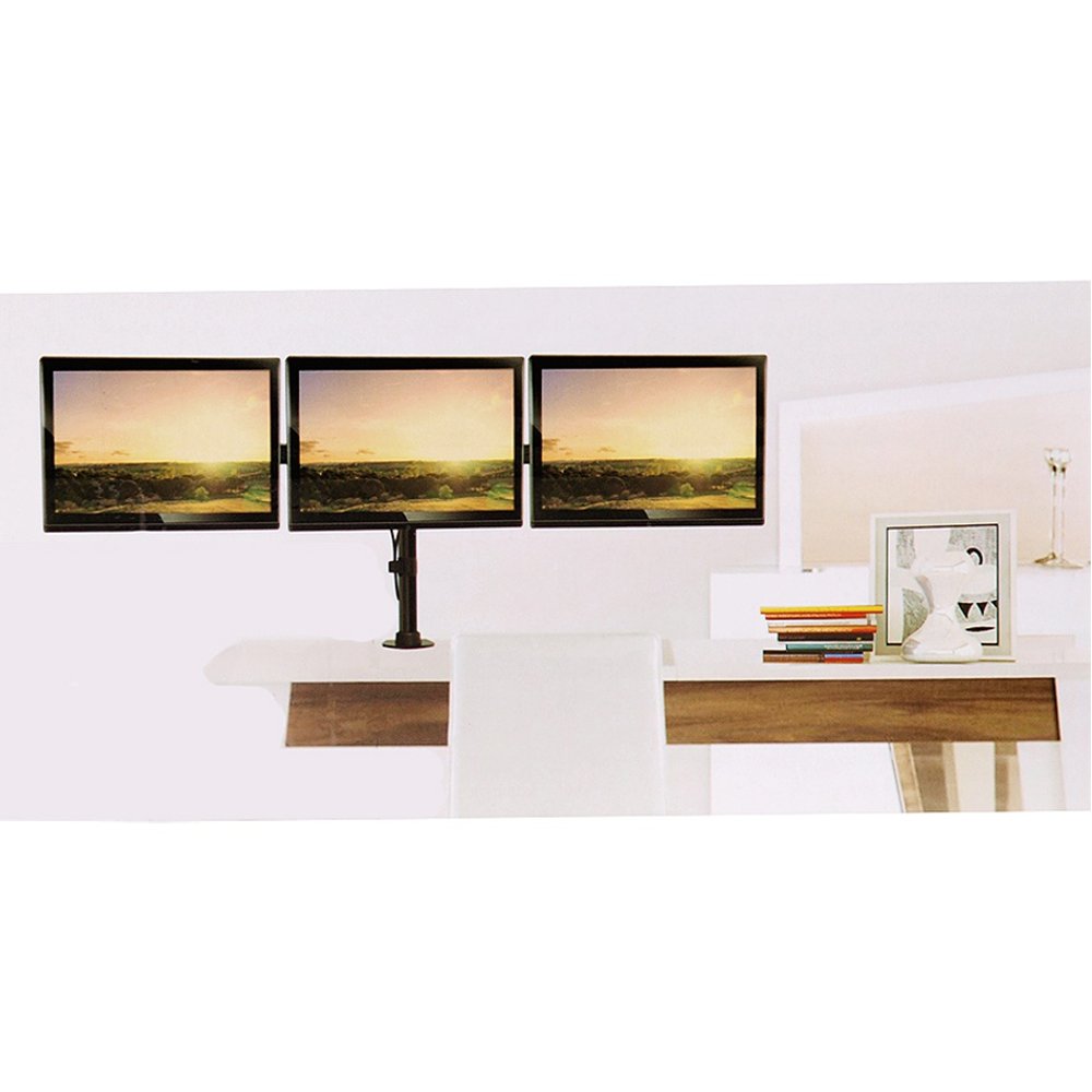 Maclean MC-691 Support de Bureau pour 3 écrans LCD 13"-27" 3x8kg VESA 75x75 100x100 (MC-691)