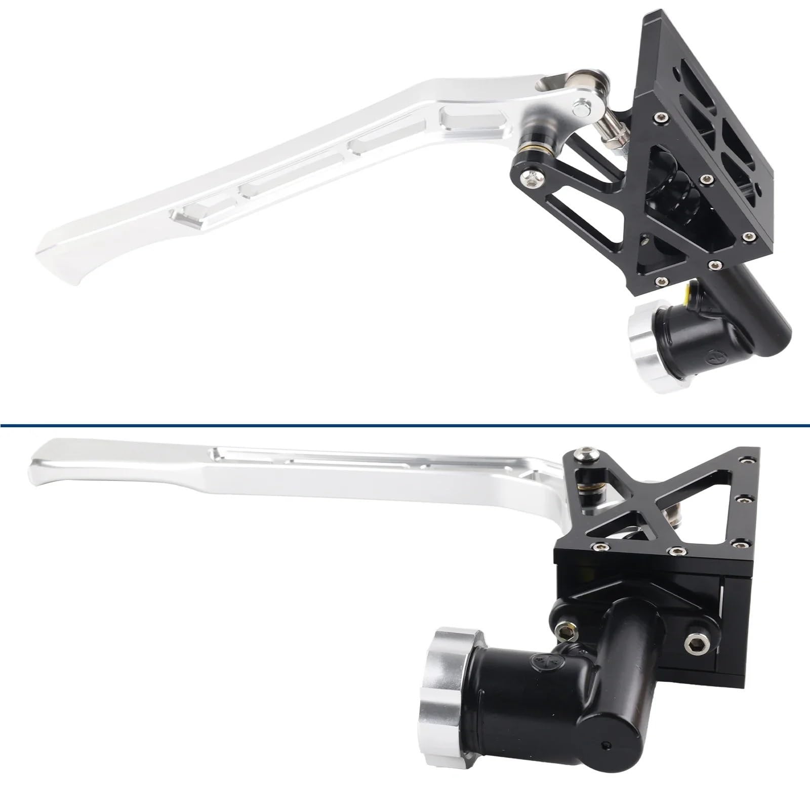 Dźwignia Hamulca Ręcznego Samochodu Drift Vertical Hydraulic Handbrake Hydro Hand Brake Srebrny Z Zbiornikiem Oleju Uniwersalny Do Nissana Pasuje Do VW
