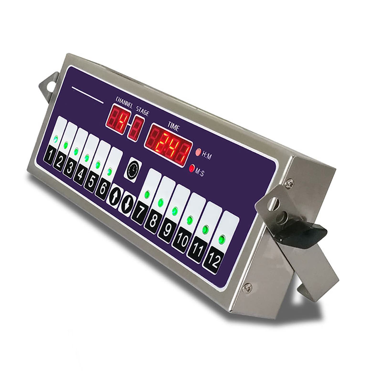 Temporizador de Cocina, temporizadores de Cocina comerciales de 12 Canales con Alarma Fuerte recordatorio de cocción Ajustable para Restaurante en casa, Temporizador de Pavo freidora Impermeable
