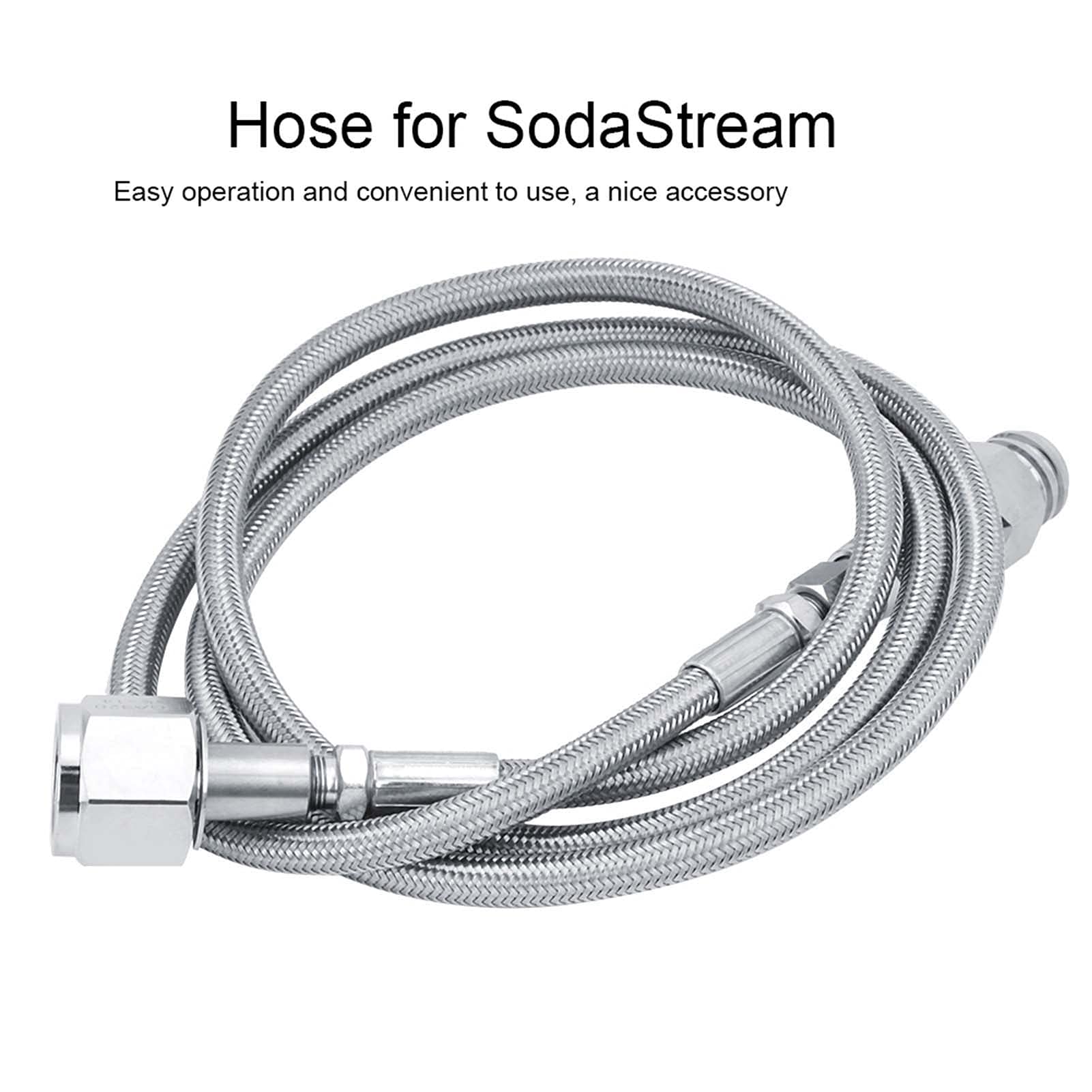 SEAFRONT Kit de Adaptador de Manguera de 60 Pulgadas Manguera de Refresco de CO2 CO2, Manguera de Refresco Soda CGA320 Conector de Manguera Externo Accesorios de Refresco Kit de Conector