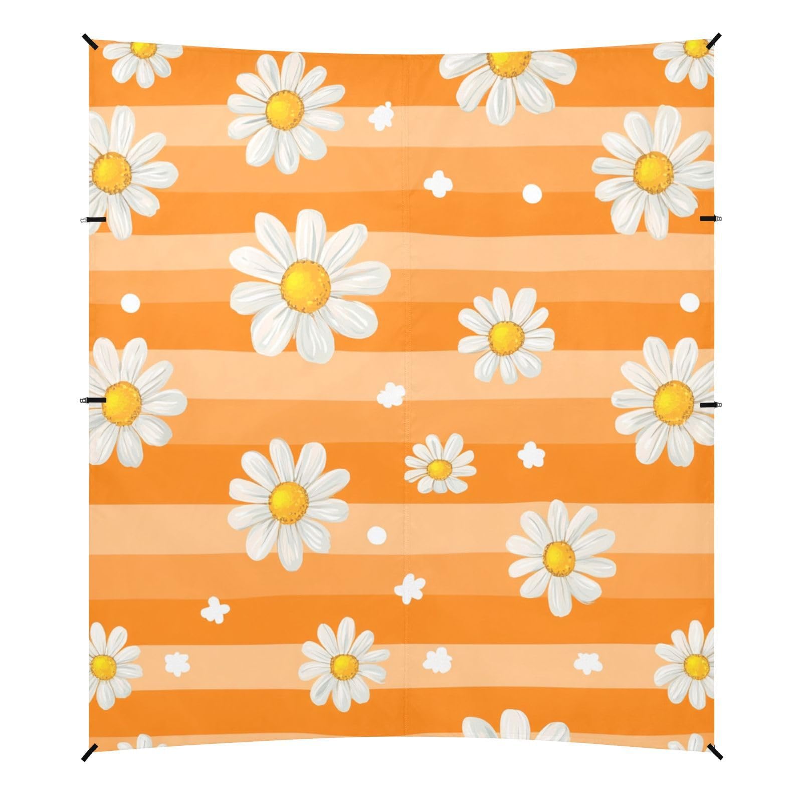 Adorable Daisies Beach Tent & Canopy UPF50 Lightweight Portable Sun Shelter with Sand Pockets for Family Travel