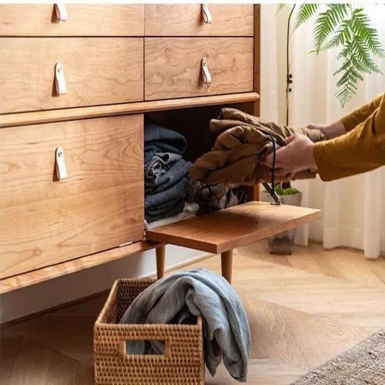 BGGJJ Sideboard Cabinet 120x40x94cm Cherry Wood Chest of Drawers Pure Solid Storage Cabinet Simple Eight-Drawer of Log Bedroom Sideboard Cabinet with Storage