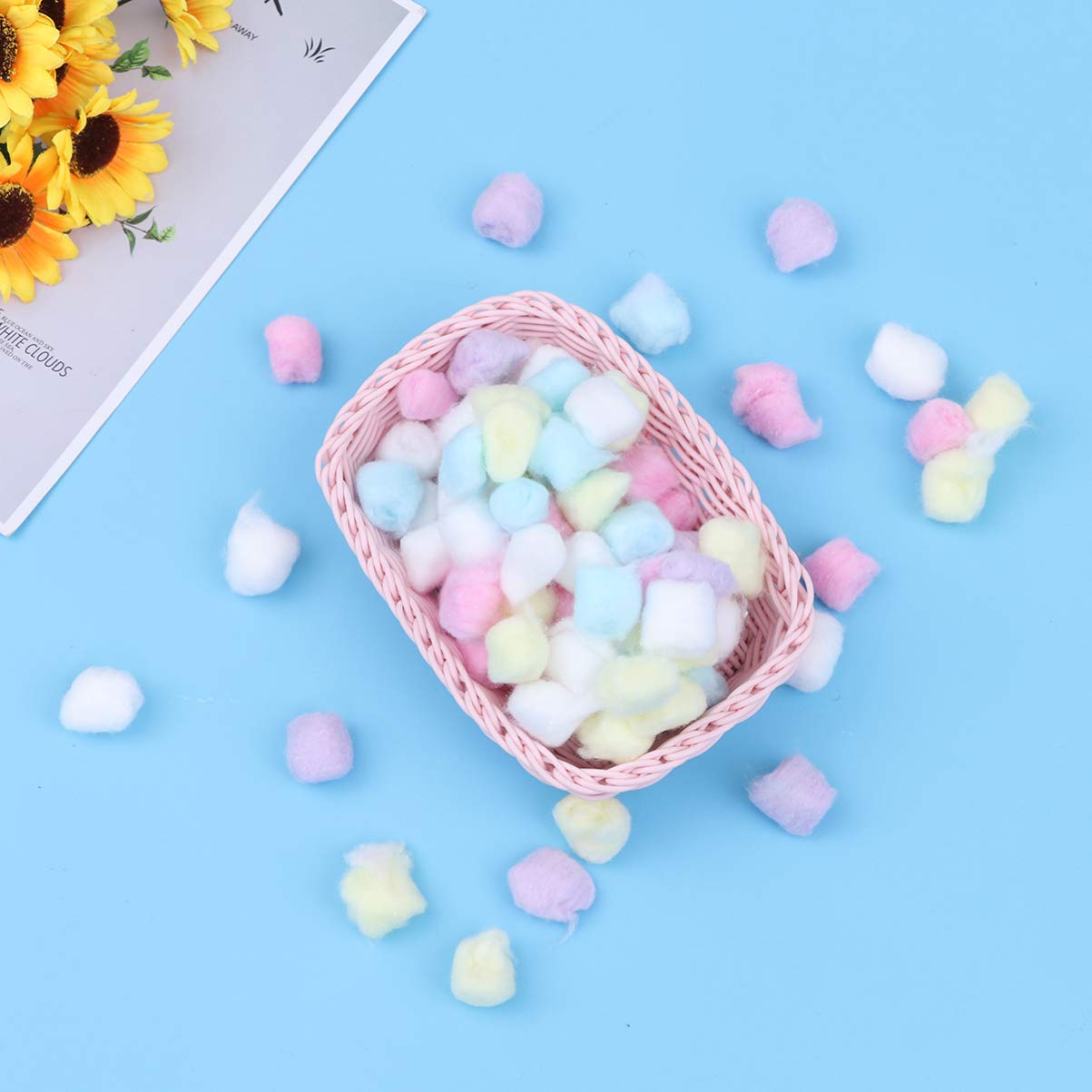 Lurrose Lurrose 1 Bag/500g Colored Cotton Balls Makeup Cotton Balls Degreasing Cotton Ball for for Face Cleansing & Makeup Removal Beauty Salon Home Use : Beauty & Personal Care