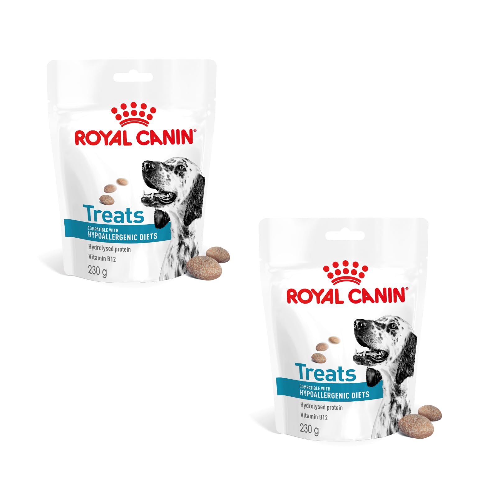Royal Canin Veterinary Hypoallergenic Treats | Double Pack | 2 x 230g | Snacks for Adult Dogs of All Sizes & Breeds | In Resealable Bag | Hydrolyzed Proteins