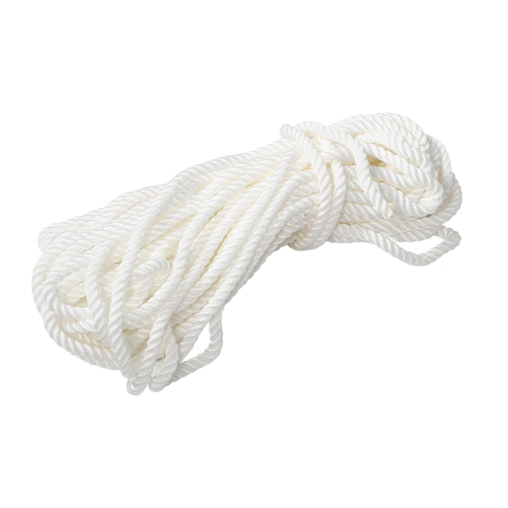 ifundom 1 Roll Heavy Duty White Nylon Rope for Boat Docking Durable Dock Line for Secure Mooring Anchoring Strong Twisted Nylon for Yacht Boat Use