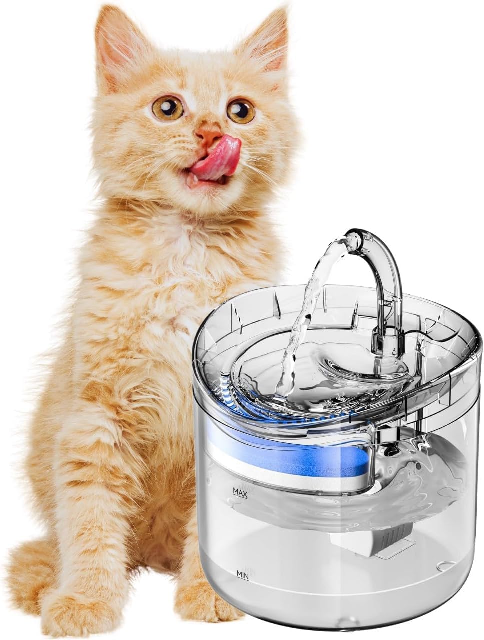 SONIQE Cat Water Fountain Animal Water Dispenser 2L Automatic Pet Drinking Fountain Clear Upgrade, 1 Adjustable Silent 1 Water Pump for Cats Kitty Indoor and Small Pets (B0DGTQW12F) Amazon Price History, Amazon Price Tracker