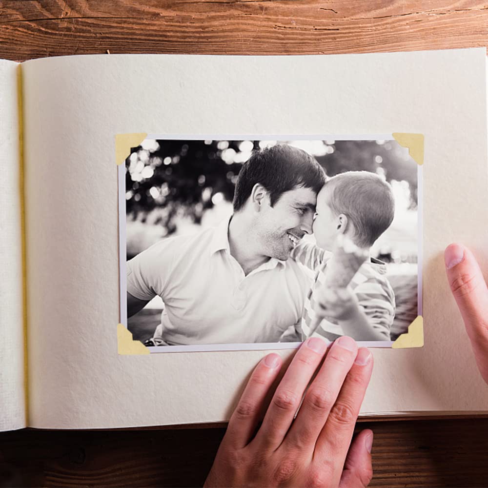 432 Pezzi Angoli Foto Autoadesivi Hocadrv - 18 Fogli Per Album, Scrapbooking E Diari | Forma Cassetta Lettere Vintage - Foto 12