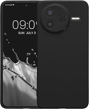 kwmobile Case for Xiaomi Poco F7 Pro Case - Protective Slim TPU Phone Cover - Soft Matte Finish - Black Matte